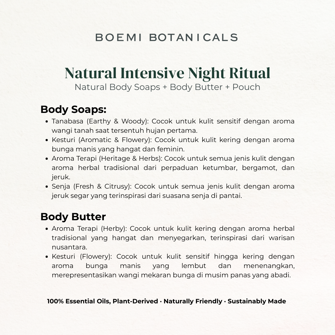 Natural Intensive Night Ritual Set BOEMI Botanicals | Set Natural Night Personal Care Rituals