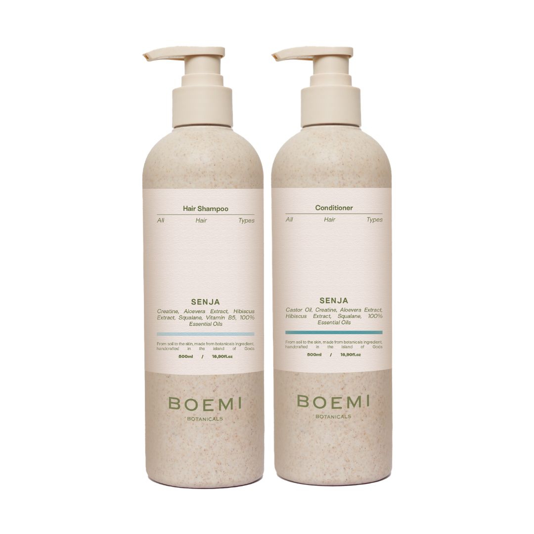 Natural Hair Care Set | Shampoo & Conditioner for Soft, Hydrated Hair BOEMI Botanicals