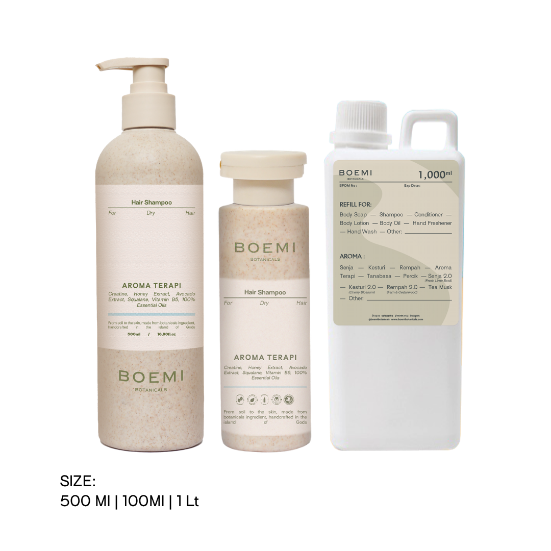 Repair and Strengthening Natural Shampoo Rempah (Hairloss) Boemi Botanicals