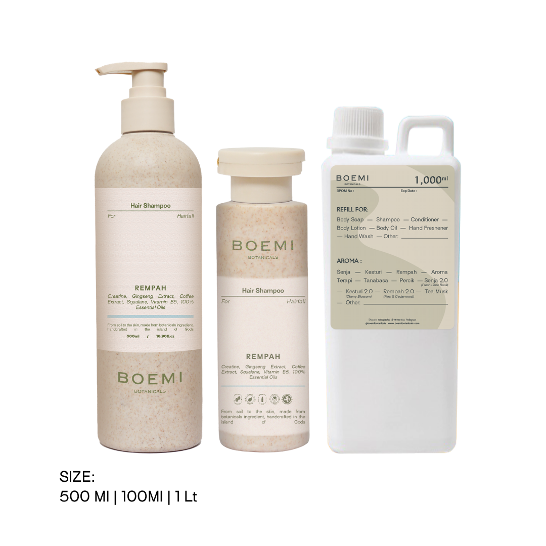 Moisturizing Natural Shampoo Aroma Terapi (Dry Hair) Boemi Botanicals