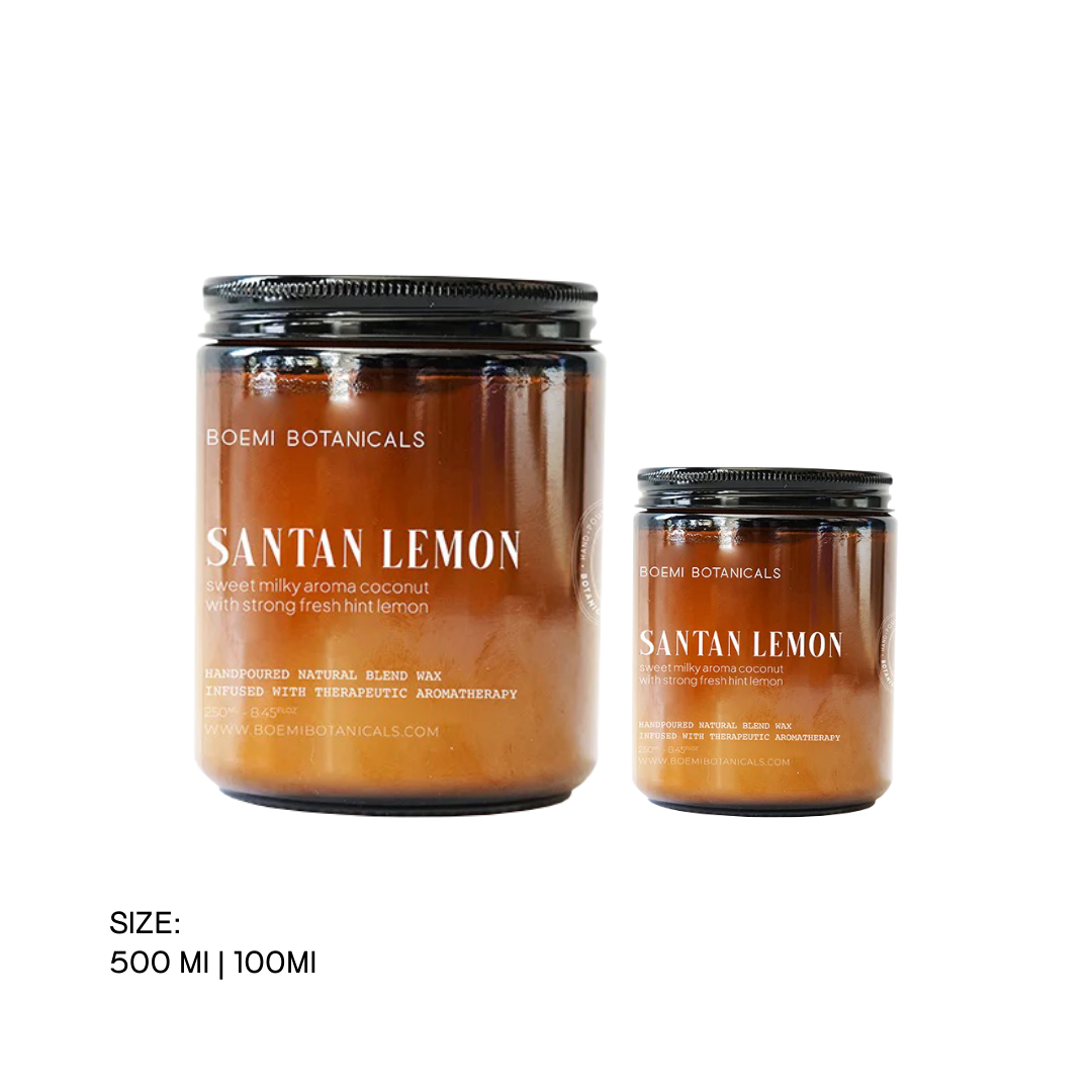 Scented Candle Santan Lemon Boemi Botanicals
