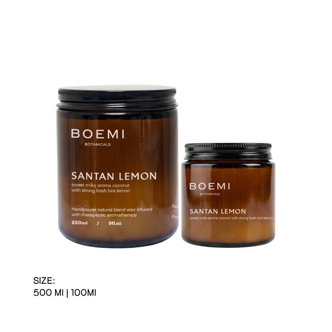 Scented Candle Santan Lemon Boemi Botanicals