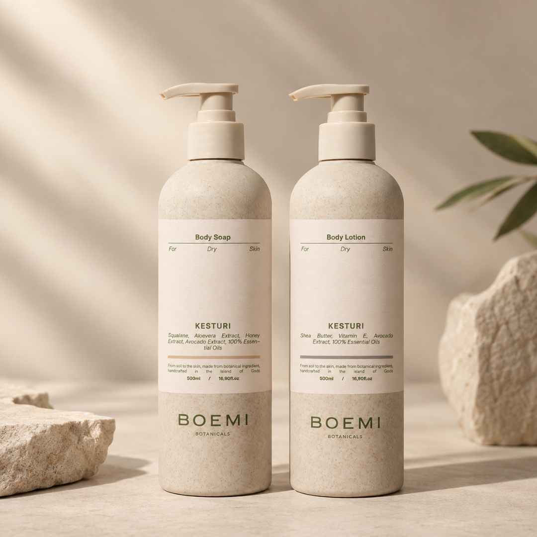 BOEMI Botanicals Daily Skin Ritual | Natural Body Soap & Body Lotion 500ml BOEMI Botanicals