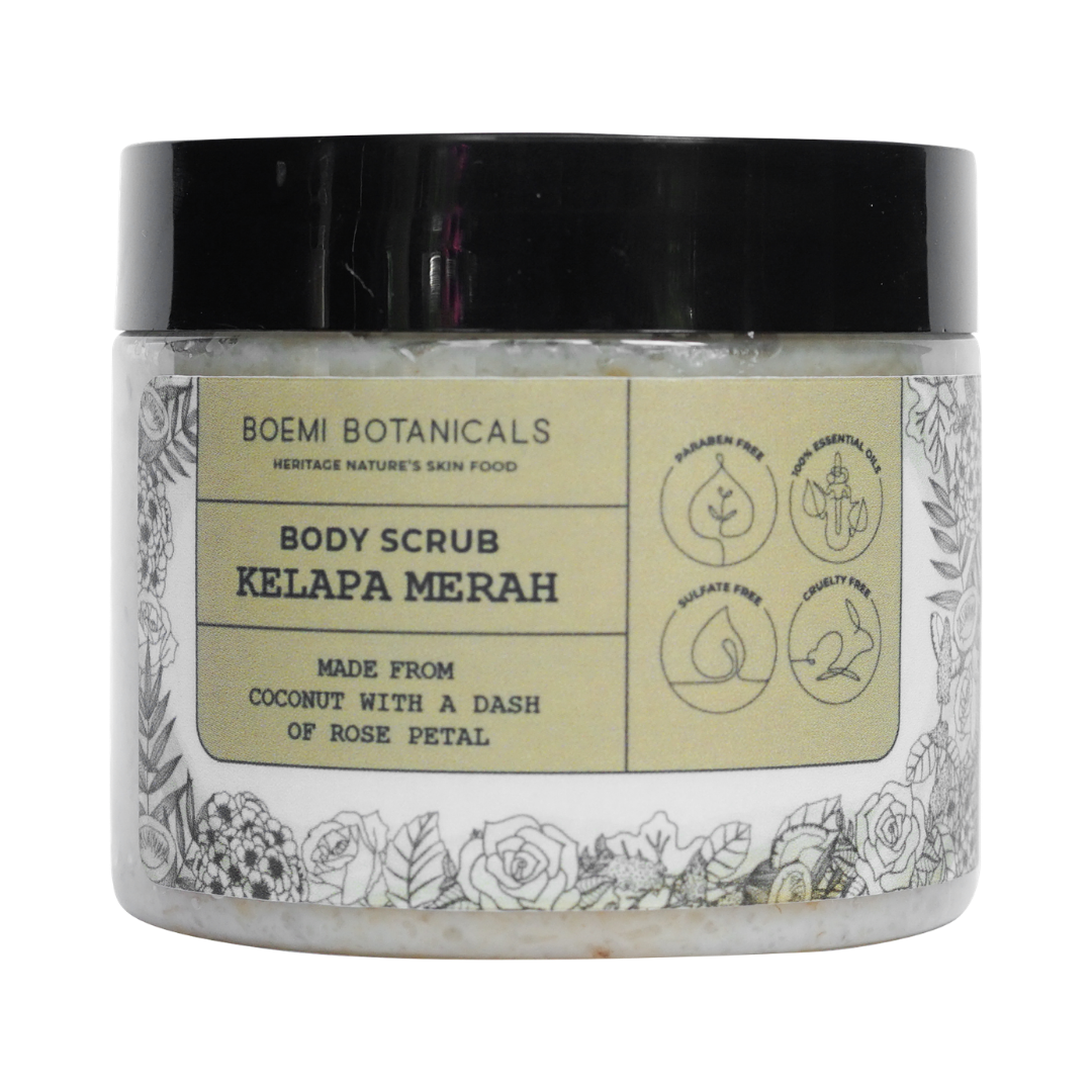 Body Scrub Kelapa Merah (Kesturi) Boemi Botanicals
