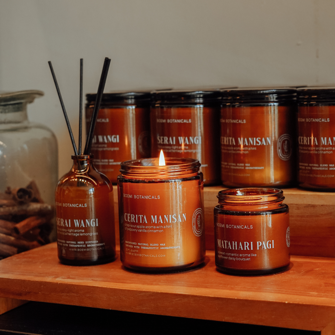 Scented Candle Santan Lemon Boemi Botanicals